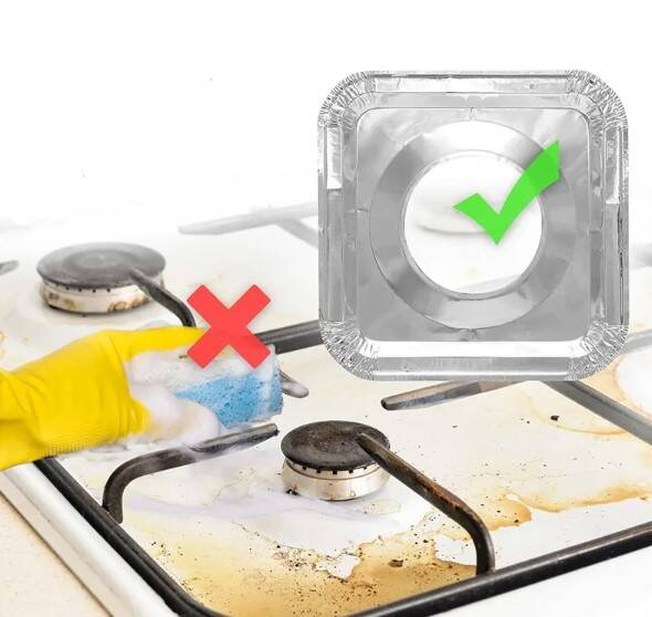 10 Adet Alüminyum Ocak Koruyucu Folyo - 2