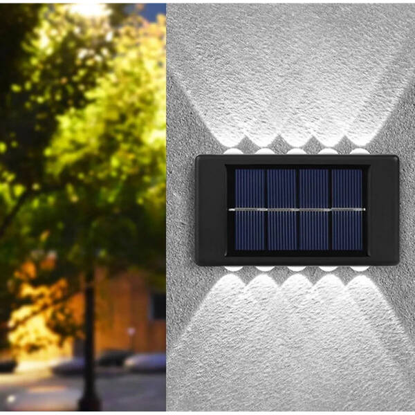 10 Ledli Solar Bahçe Dış Mekan Duvar Aydınlatması 2'li Set - 1
