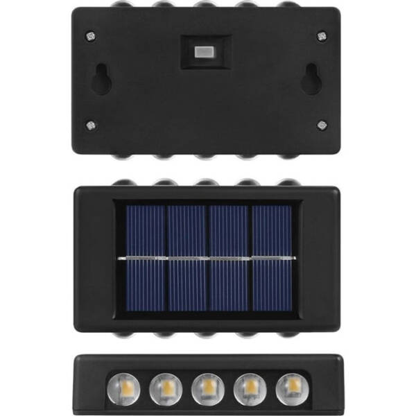 10 Ledli Solar Bahçe Dış Mekan Duvar Aydınlatması 2'li Set - 3