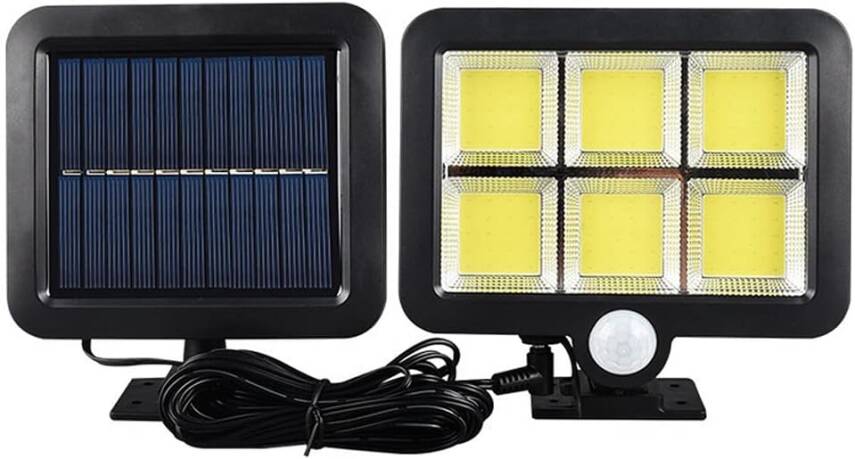 120 Cob Led Solar Panelli 3 Modlu Duvar Lambası - 1
