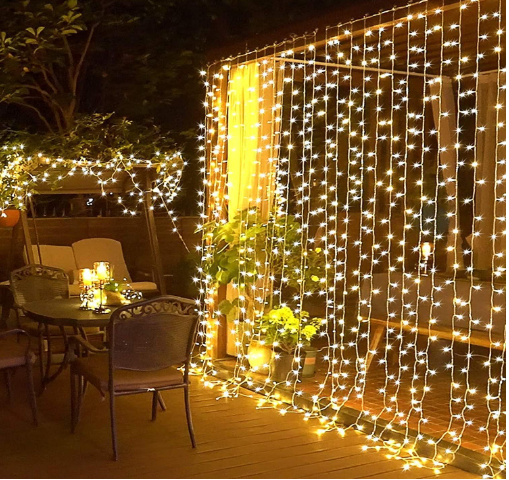 2x2 Metre Perde Led Sarı Işık - 1