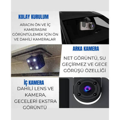 3 Kamera Özellikli Araç İçi Kamera - 3