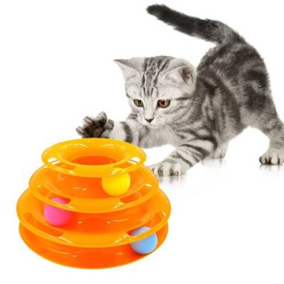 3 Katlı Kedi Oyuncağı Turntable Cat Toy - 1