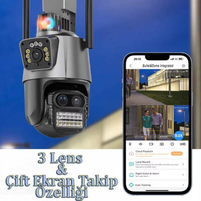 3 Lens Wi-Fi Güvenlik Kamerası - 3