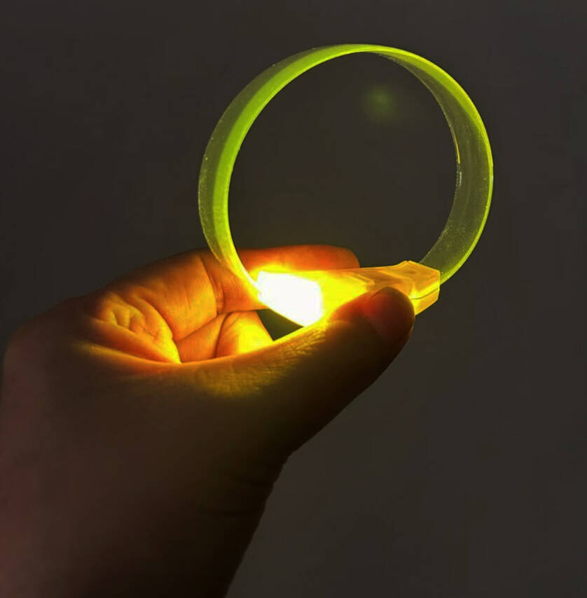 3 Modlu Pilli LED Işıklı Esnek Parti Bilekliği Sarı - 1