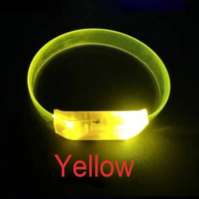3 Modlu Pilli LED Işıklı Esnek Parti Bilekliği Sarı - 3