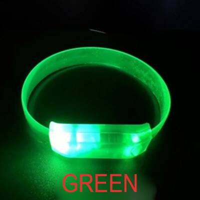 3 Modlu Pilli LED Işıklı Esnek Parti Bilekliği Yeşil - 3
