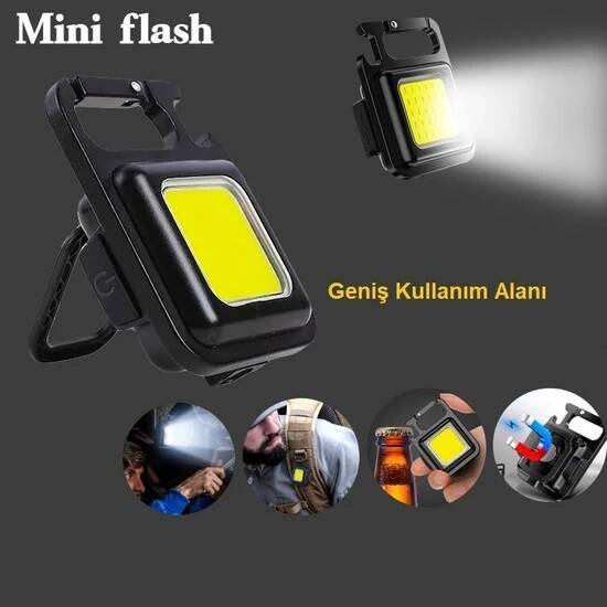 30 Ledli Mıknatıslı Mini Anahtarlık Flash Kamp Lambası - 1