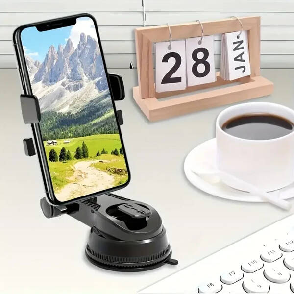 360 Derece Dönebilen Vakumlu Araç Telefon Tutucu - 2