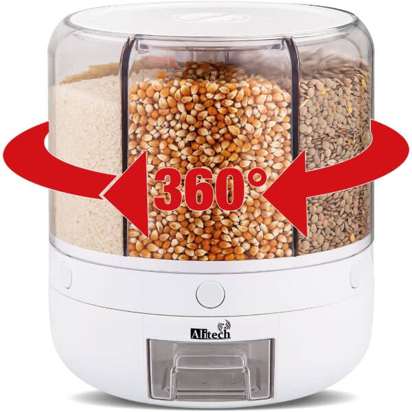 360° Dönebilir 10 Litre Gıda Organizeri - 1