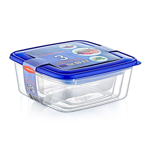 3'lü Kare Saklama Kabı Seti - 1