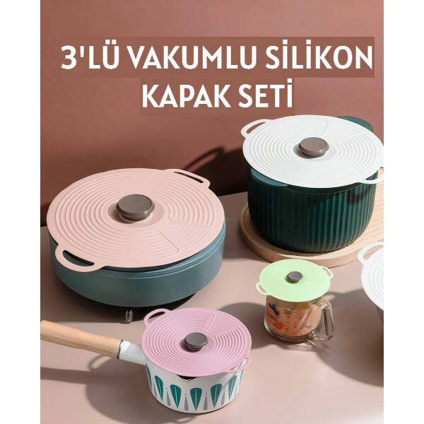 3'lü Vakumlu Silikon Kapak Seti - 1