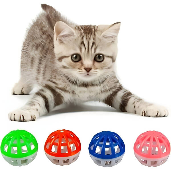 4'lü Çıngıraklı Top Kedi Oyuncağı - 2