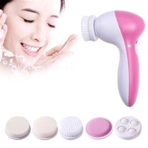 5 iN 1 Pilli Yüz Temizleme,Masaj ve Peeling Fırça seti - 4