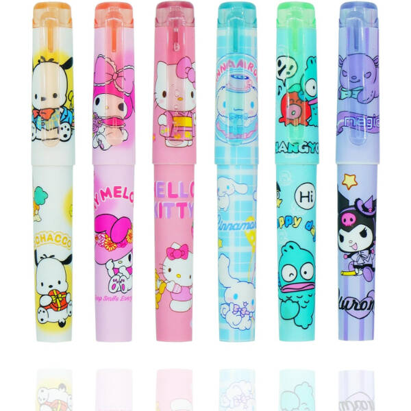 6'lı Fosforlu Kalem Seti - Hello Kitty Kuromi ve Arkadaşları - 2