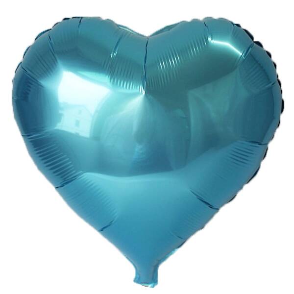 Açık Mavi Kalp Folyo Balon 45 Cm. - 1