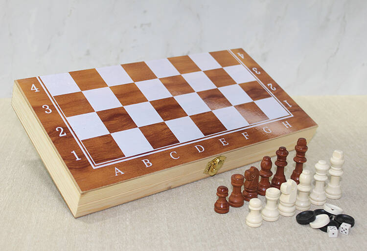Ahşap Kutulu Satranç Model 1 - 1