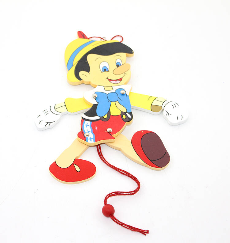 Ahşap Sallanan Pinokyo Figürü - 1