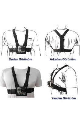 Aksiyon Kamerası Göğüse Sabitleme Kemeri - 4