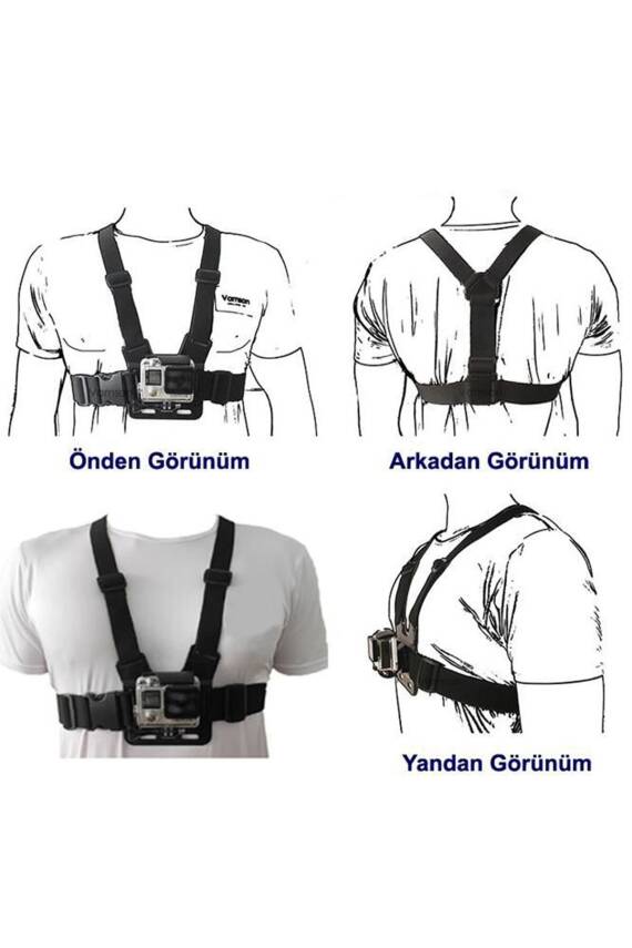 Aksiyon Kamerası Göğüse Sabitleme Kemeri - 4