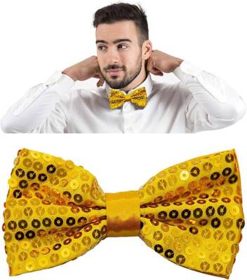 Altın Payetli Pullu Papyon - 3