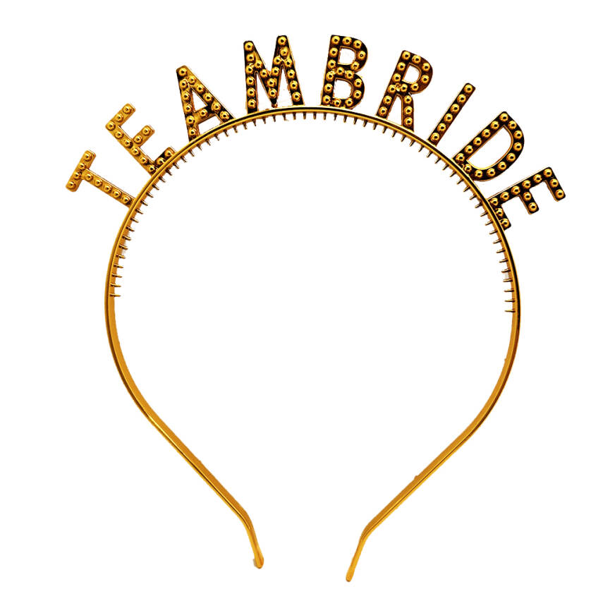 Altın Renk Team Bride Taç – Gelin ve Nedime Tacı - 1