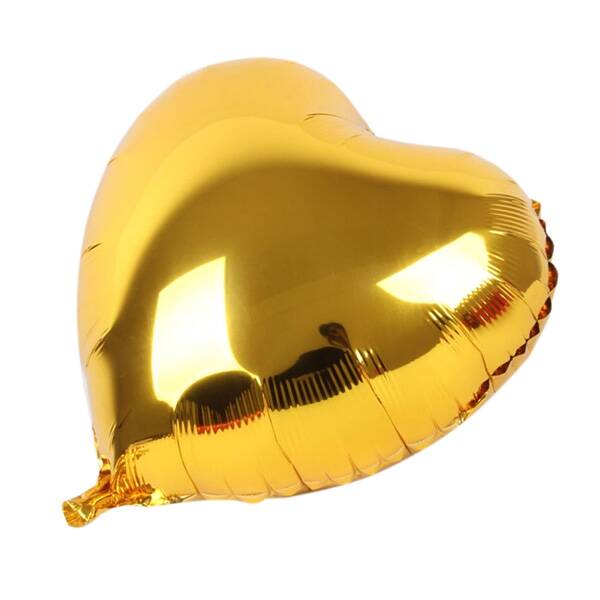 Altın Sarısı Kalp Folyo Balon 45 Cm. - 1