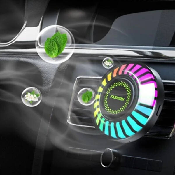 Araç İçi Koku Hazneli RGB Sese Duyarlı LED Işık - 2
