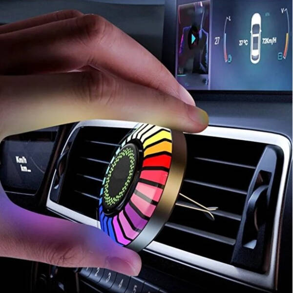 Araç İçi Koku Hazneli RGB Sese Duyarlı LED Işık - 5