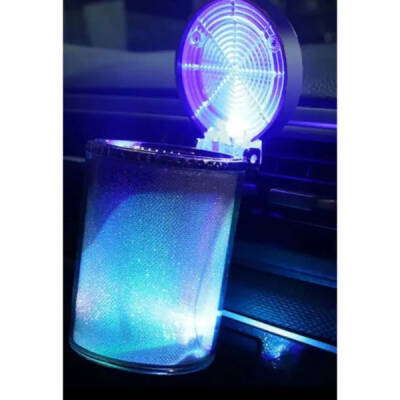 Araç İçi Oto Kokusuz Küllük RGB Işıklı Kapaklı - 3