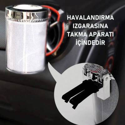 Araç İçi Oto Kokusuz Küllük RGB Işıklı Kapaklı - 4