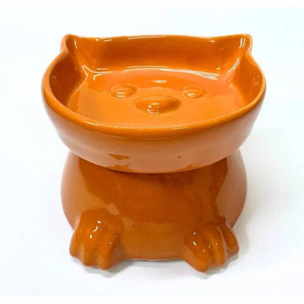 Ayaklı Kulaklı Seramik Mama Kabı - 3