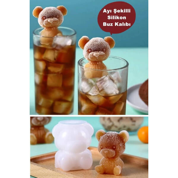 Ayı Şekilli Silikon Buz Kalıbı - 1
