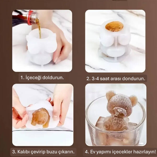 Ayı Şekilli Silikon Buz Kalıbı - 2