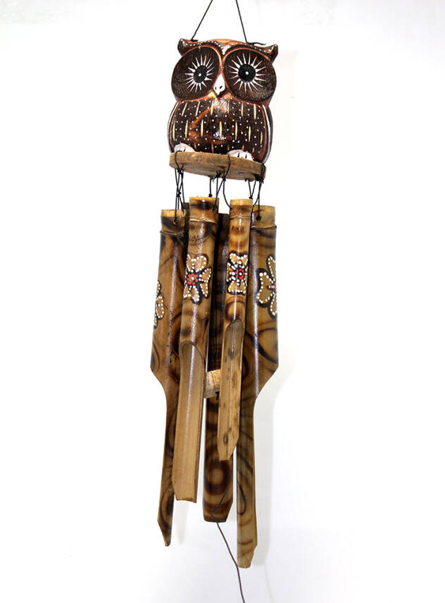 Bambu Baykuşlu Çan 60 Cm - 1