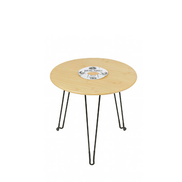 Bambu Metal Ayaklı Katlanabilir Yuvarlak Masa - 44.5 x 46 x 1.5 Cm - 2