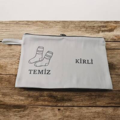 Baskılı Kirli-Temiz Seyahat (Çorap) Torbası - 1