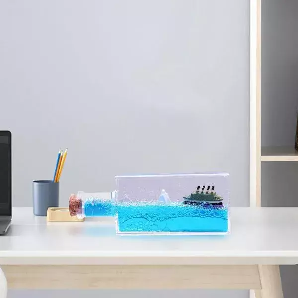 Batmayan Gemi Şişe Akvaryum - 2