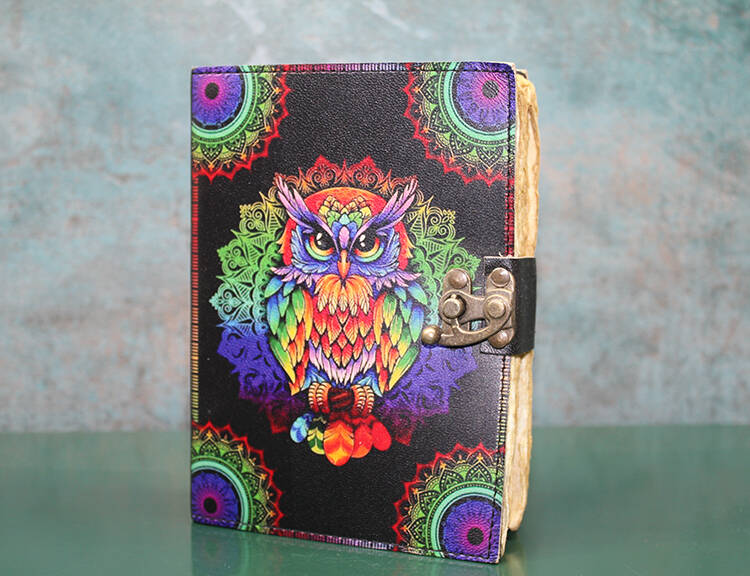 Baykuşlu Deri Defter Model 2 - 1