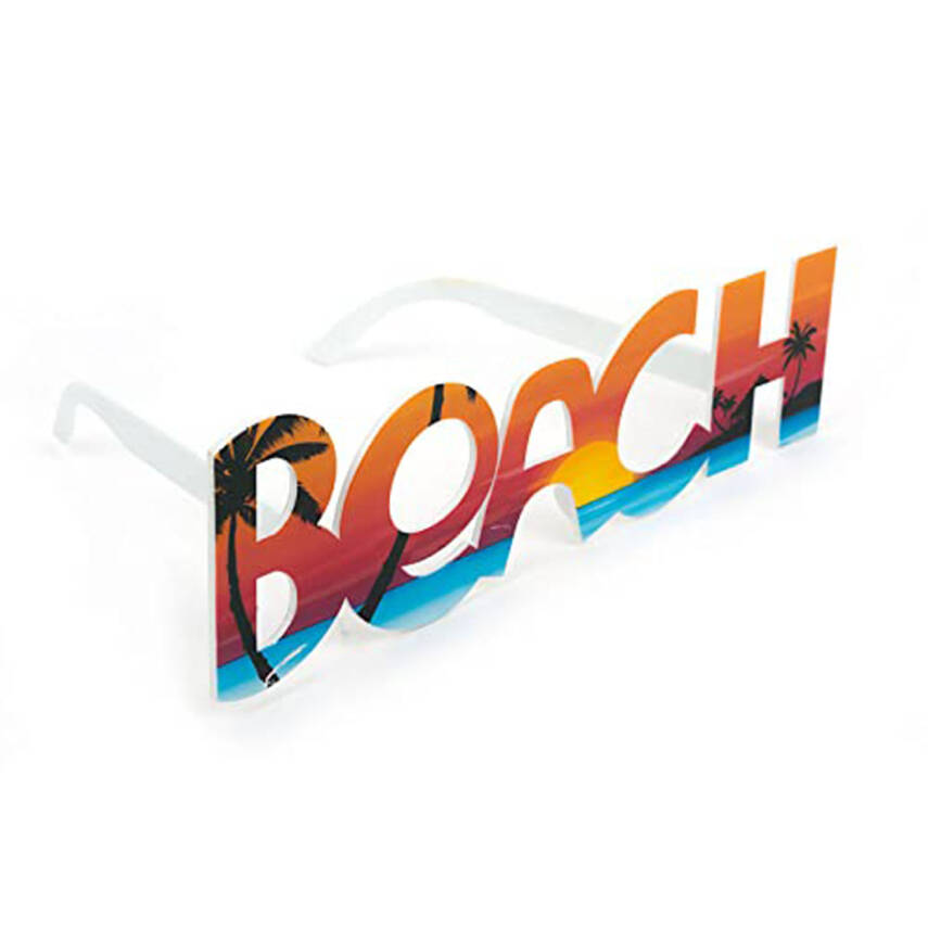 Beach Yazılı Parti Gözlüğü - 4