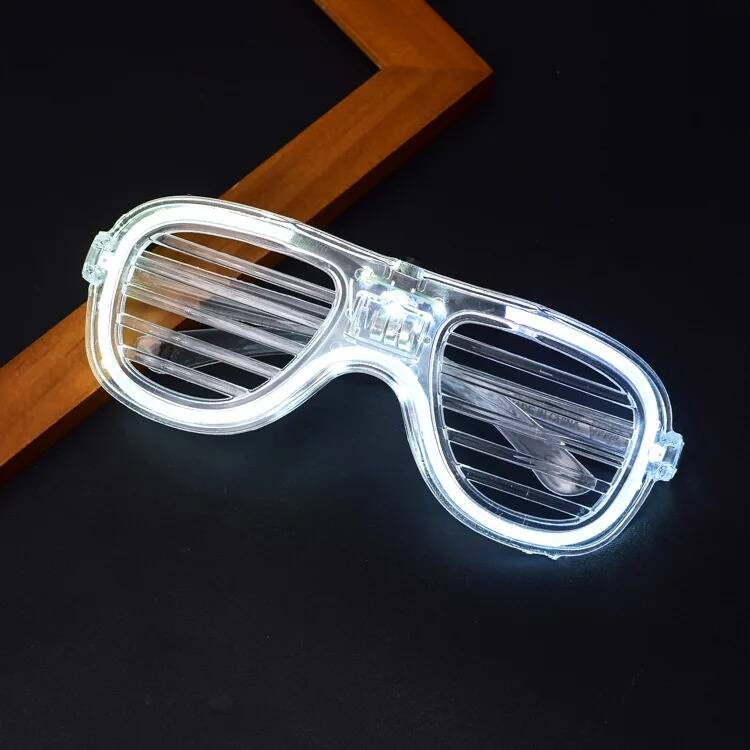 Beyaz Led Işıklı Parti Gözlüğü - Neon 3 Modlu - 3
