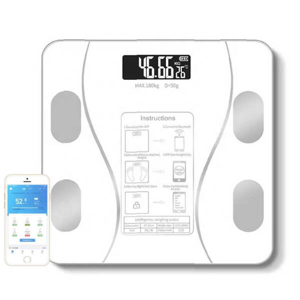 Beyaz Renk Bluetooth Özellikli Akıllı Tartı - 2