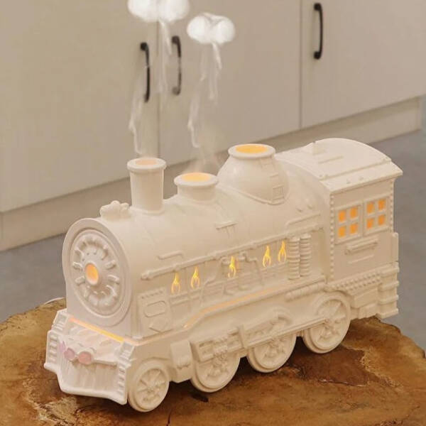 Beyaz Renk Tren Tasarımlı Hava Nemlendirici - 1