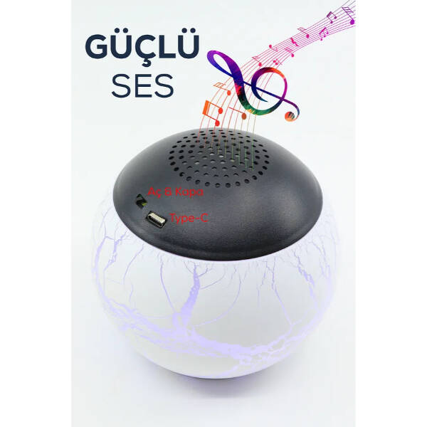 Bluetooth Özellikli Desenli Projektör Gece Lambası - 4