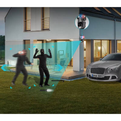 Çakarlı Çift Lensli Dış Mekan Güvenlik Kamerası - 5