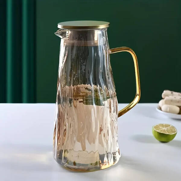Çelik Kapaklı Cam Sürahi 1800 ml - 1