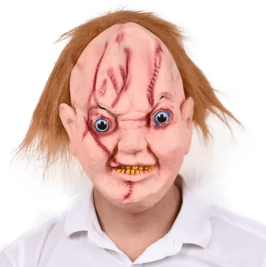 Chucky Saçlı Lateks Maske - 1