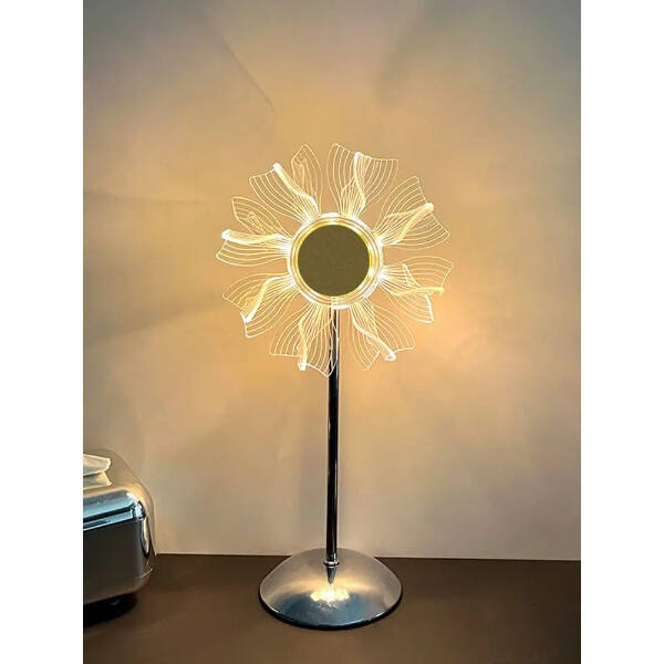 Çiçek Tasarımlı LED Masa Lambası - 2