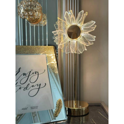 Çiçek Tasarımlı LED Masa Lambası - 4