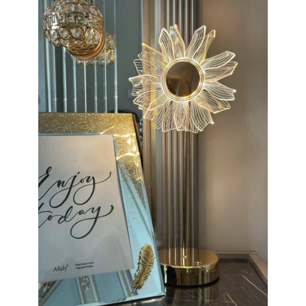 Çiçek Tasarımlı LED Masa Lambası - 4